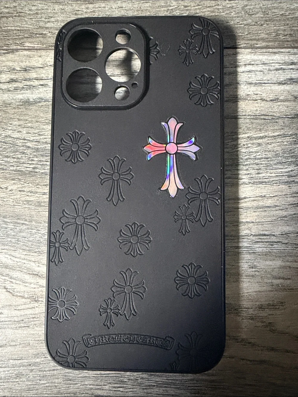 Black Floral Cross iPhone Pro Max Case